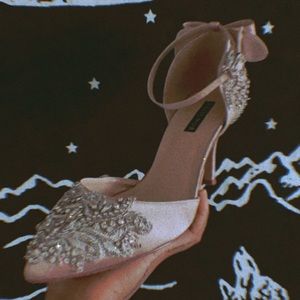 Custom crystal bridal/prom shoes